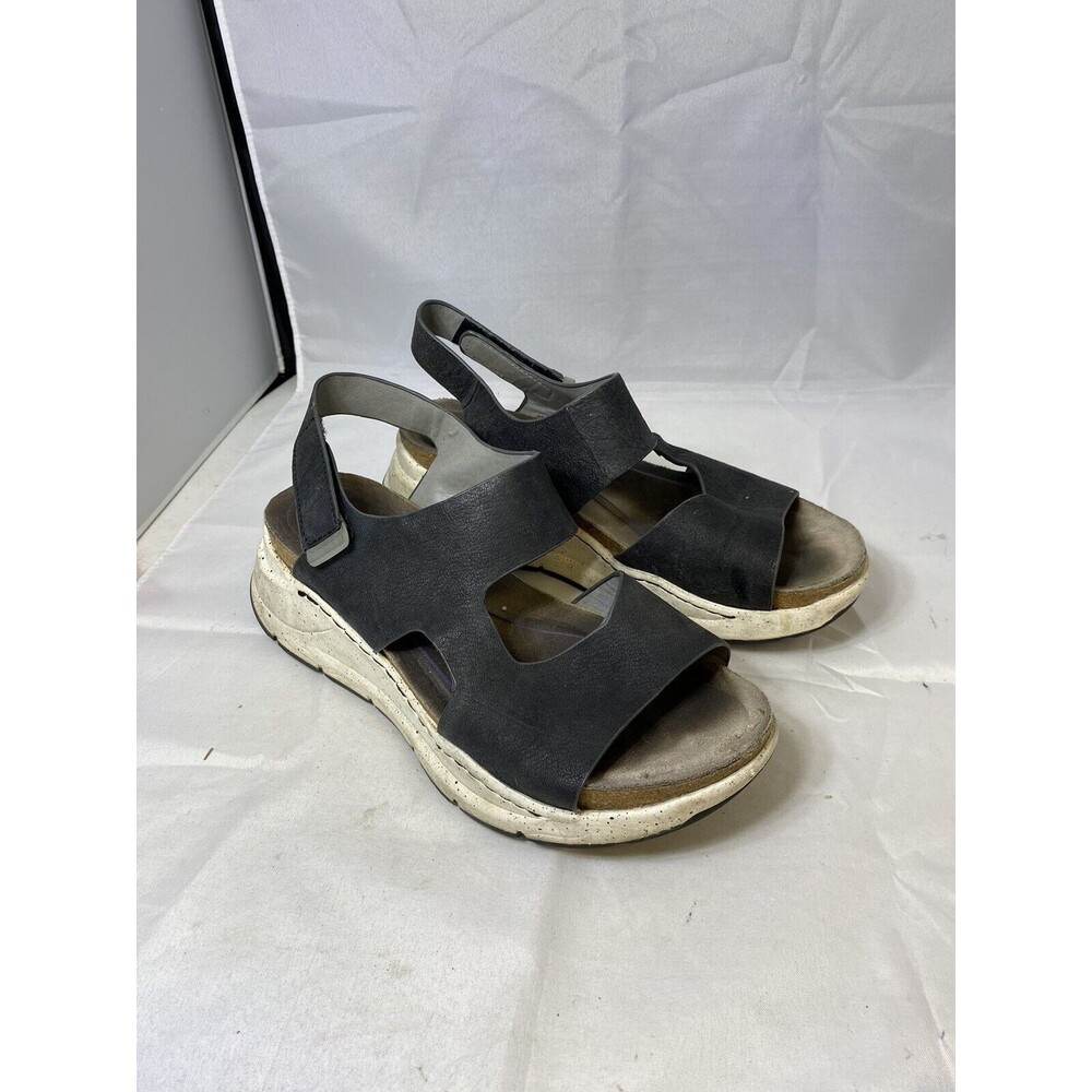 Bionica Orleans Sandals Size 8M Black Leather Comfort Slingback Open Toe